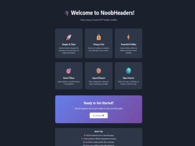 NoobHeaders — Browser Extension